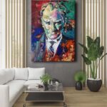 Atatürk Renkli Portre Sanat Tablosu
