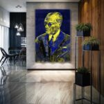 Modern Atatürk Portresi Salon Duvar Tablosu